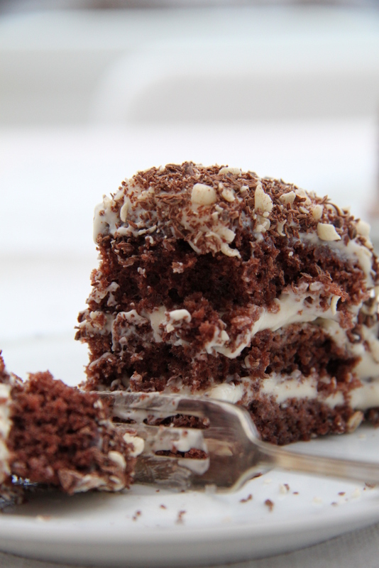 Tort czekoladowy tiramisu na 5 rocznicę blogowania