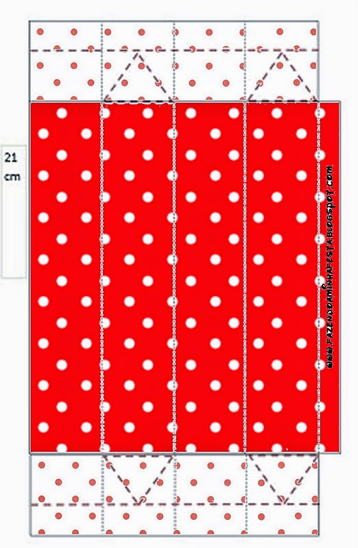 free printable Red and White Polka Dots box.
