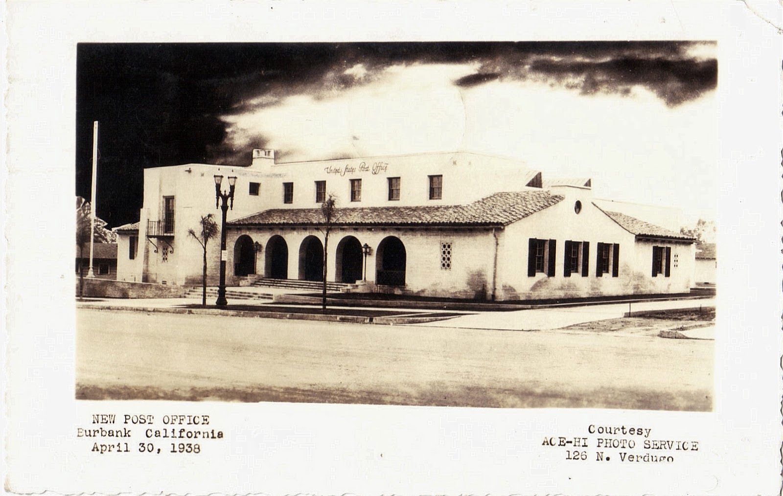 Burbank Post Office Postcard San Fernando Valley Blog