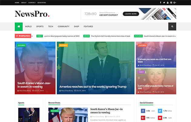 NewsPro Responsive Blogger Template | ThemeXpose