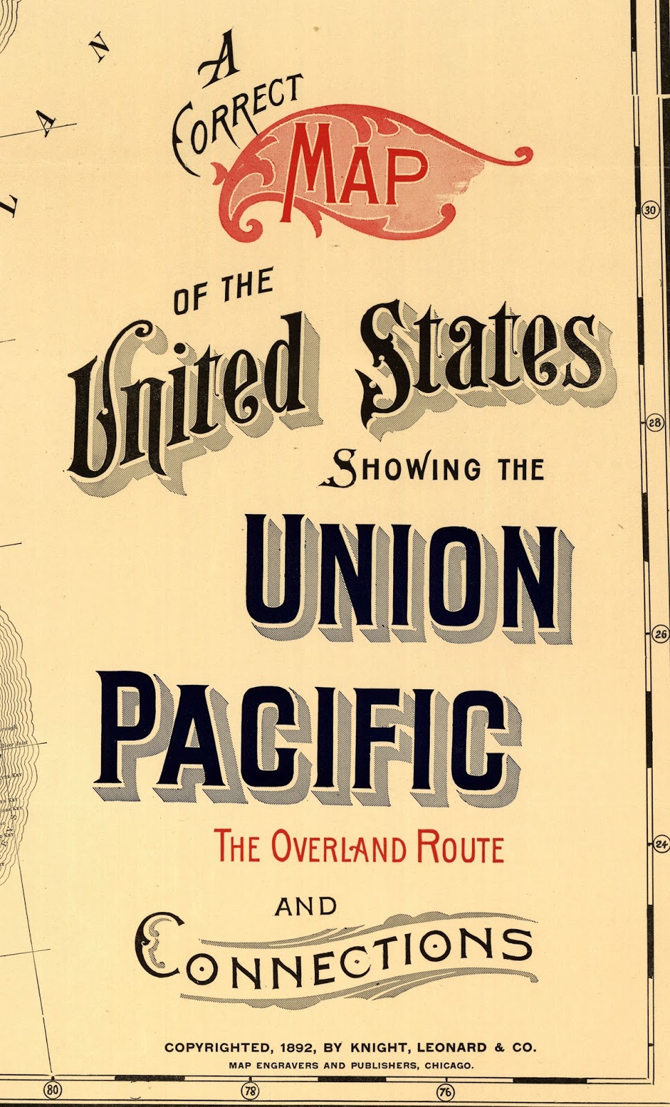 Big Bend Railroad History: 1892 Union Pacific Map