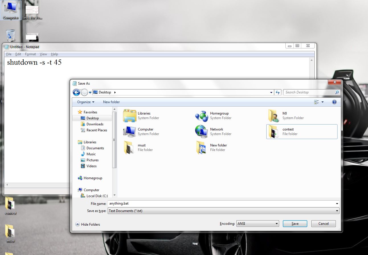 Hacking With Mehul How to Shutdown a Computer Using Notepad