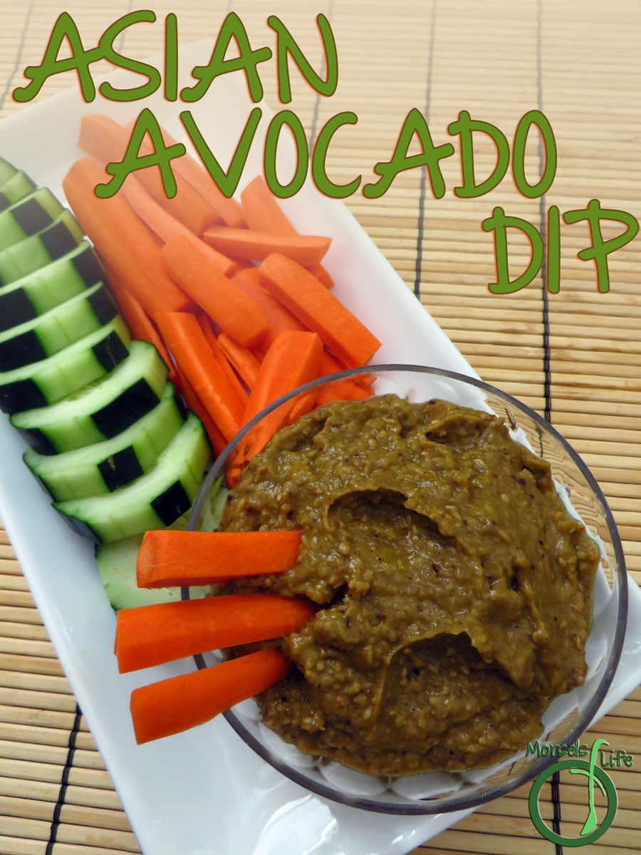 Morsels of Life - Asian Avocado Dip - An Asian inspired gingery avocado dip perfect for veggies!