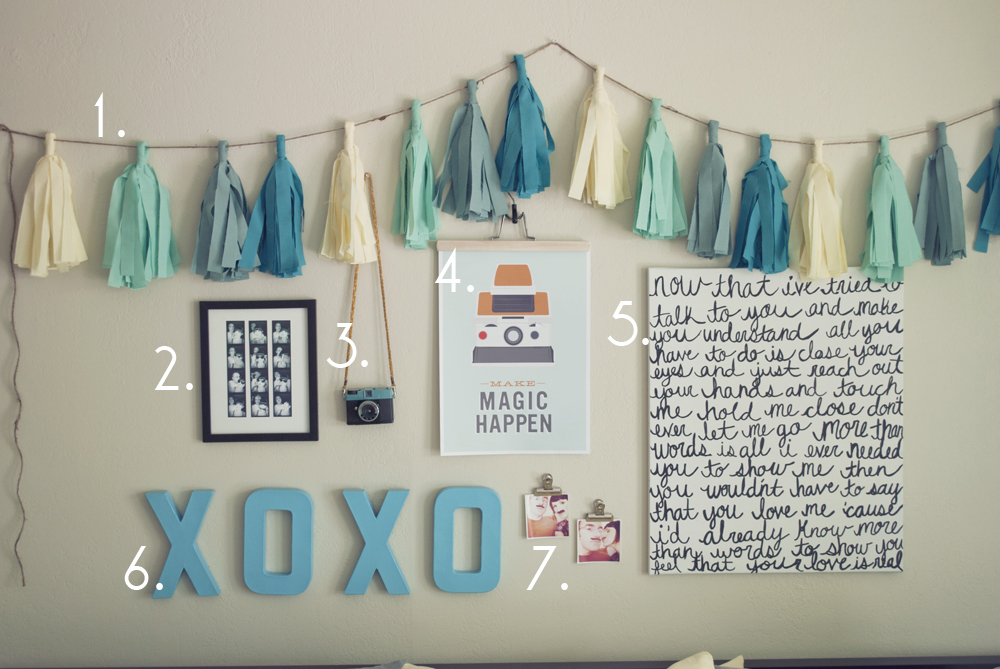 pocketful of pretty: cheap & easy bedroom wall art