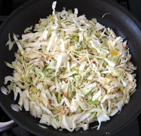 shredded cabbage with Middle Eastern spices