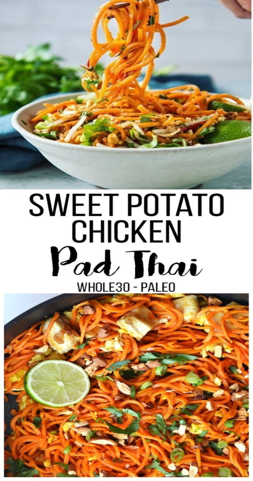 Sausage, PotatoPaleo Sweet Potato Chicken Pad Thai and Broccoli Sheet Pan Supper
