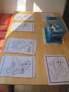 Colouring pages and markers