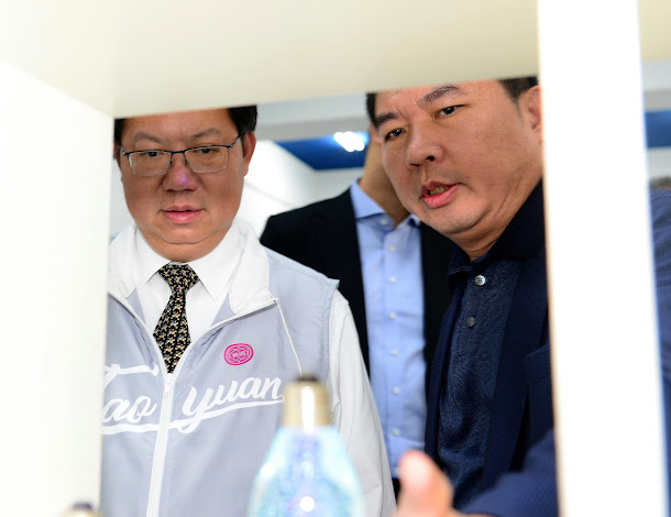 桃園市長鄭文燦20日參訪位於桃園環保科技園區的「中台資源科技股份有限公司」。 桃園市長鄭文燦20日參訪位於桃園環保科技園區的「中台資源科技股份有限公司」。