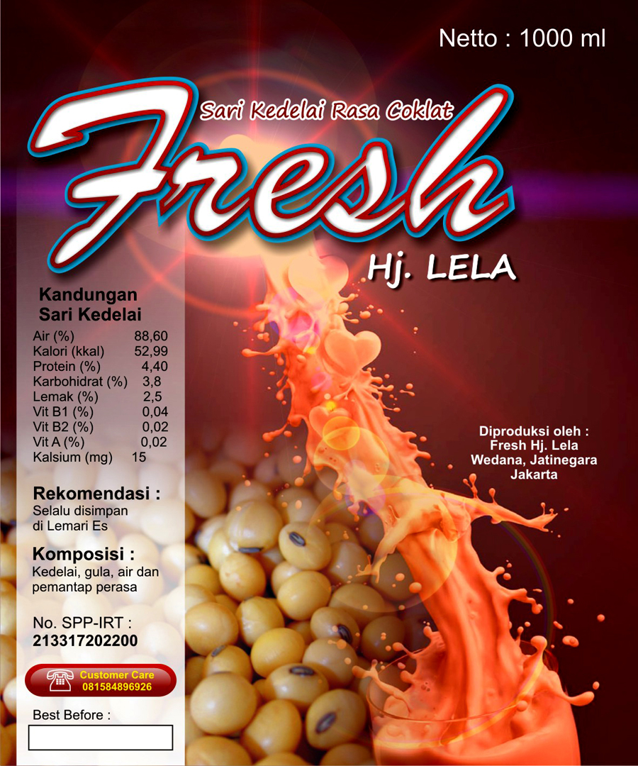 desain foto &amp; desain gambar Desain Label Susu Kedelai