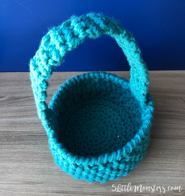 5 Little Monsters Crocheted Easter Basket