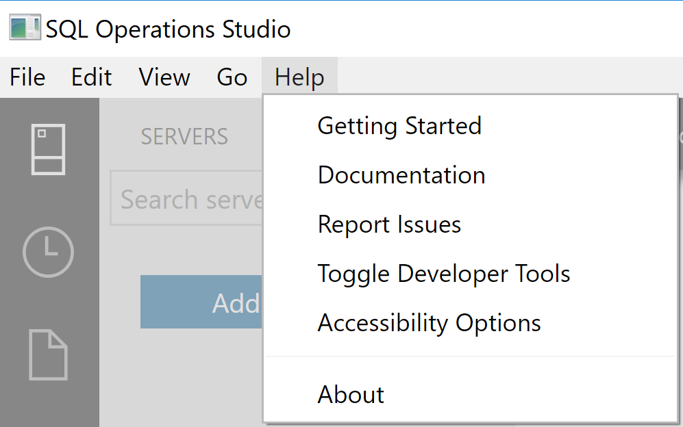 HodentekMSSS: SQL Operations Studio User Interface