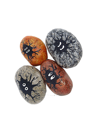 painted rocks, mystery, stones, rock painting, garden