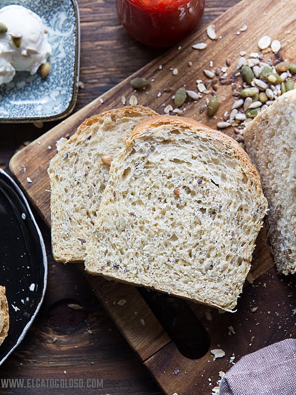 El gato goloso - pan de avena y semillas