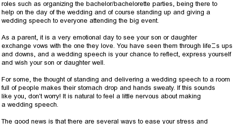 Welcome+Speech+At+Daughters+Wedding