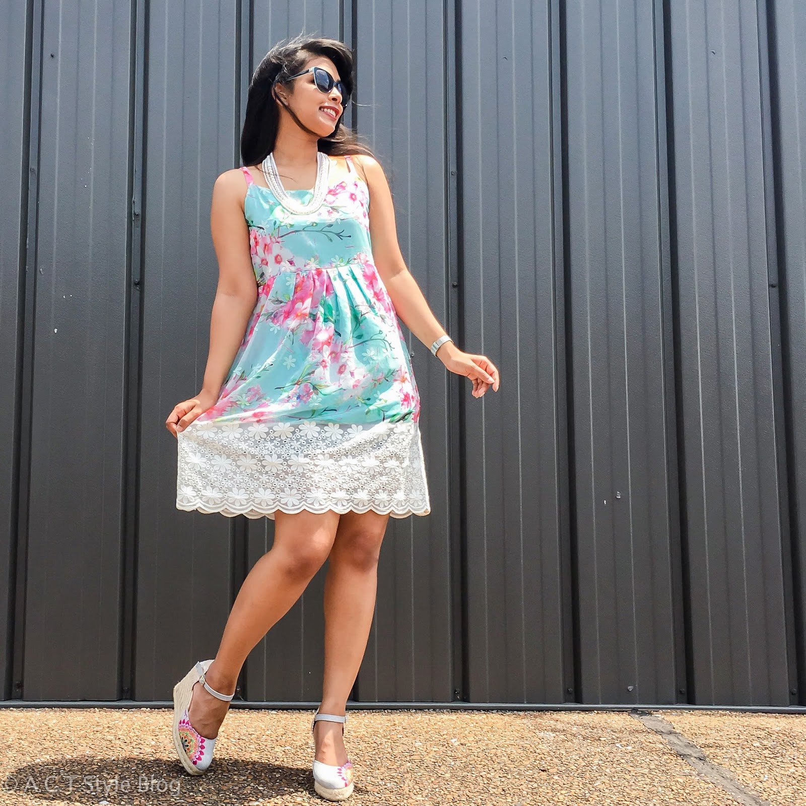 ACT Style Blog DIY Floral Mint Dress