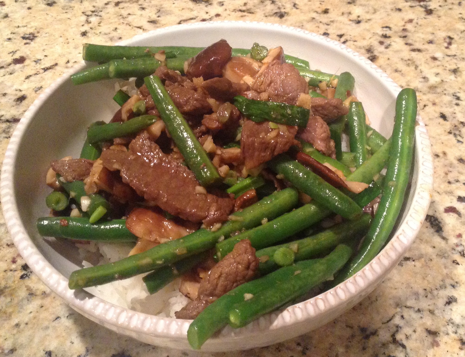 all about amanda's food stirfried beef with green beans and shiitakes