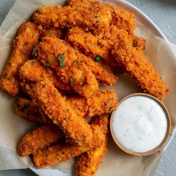 CRISPY BAKED BUFFALO TOFU WINGS #vegetarian #appetizer CRISPY BAKED BUFFALO TOFU WINGS #vegetarian #appetizer
