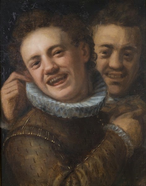 Dois Homens Rindo (duplo autorretrato) - Hans Von Aachen e suas pinturas ~ Um grande pintor do estilo maneirista