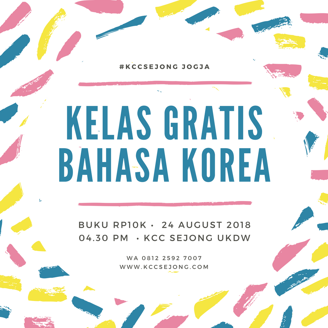 Membuka Pendaftaran Kursus Bahasa Korea Gratis untuk