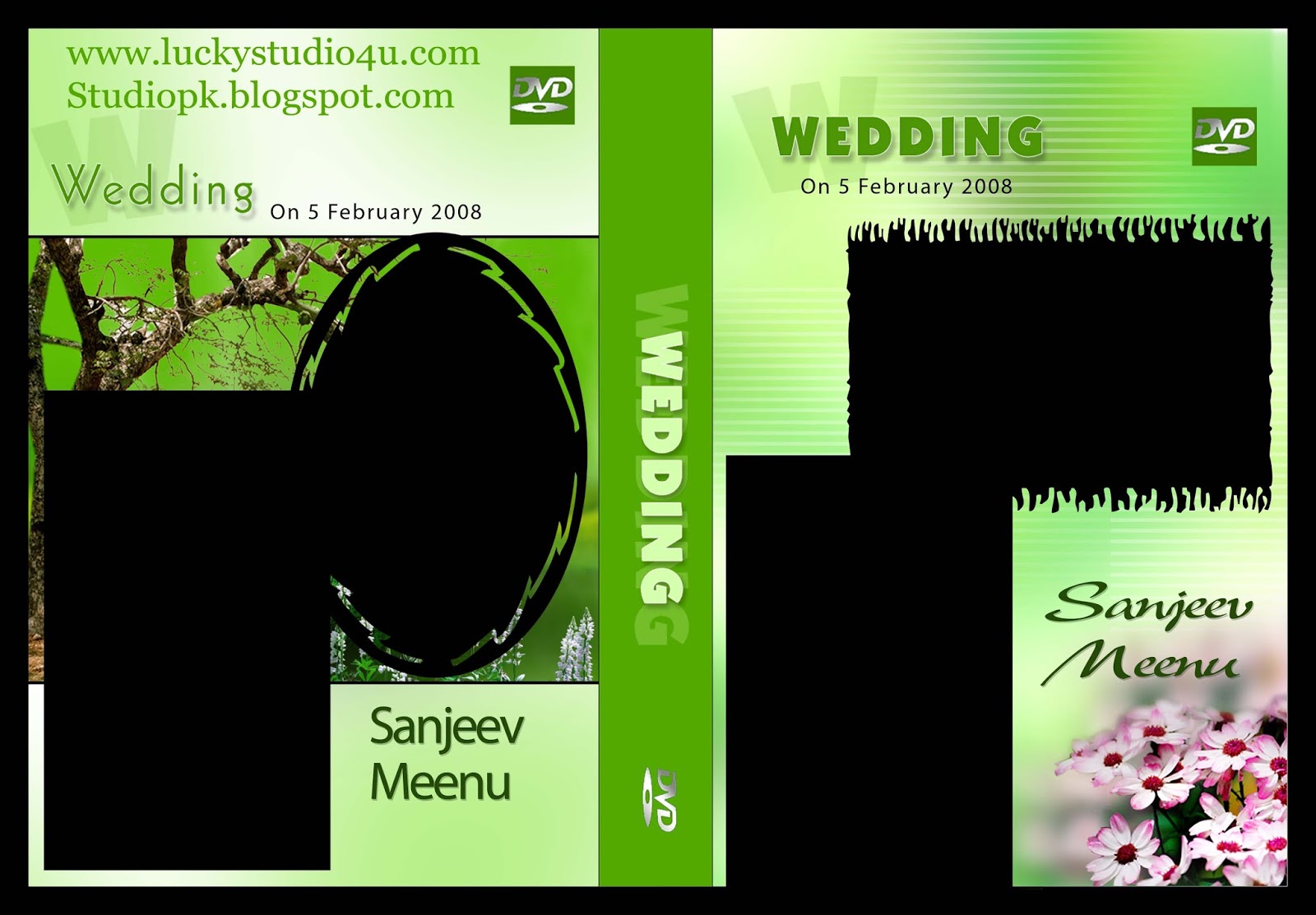 27 Wedding DVD Cover Psd Templates Free Download (Dengan gambar