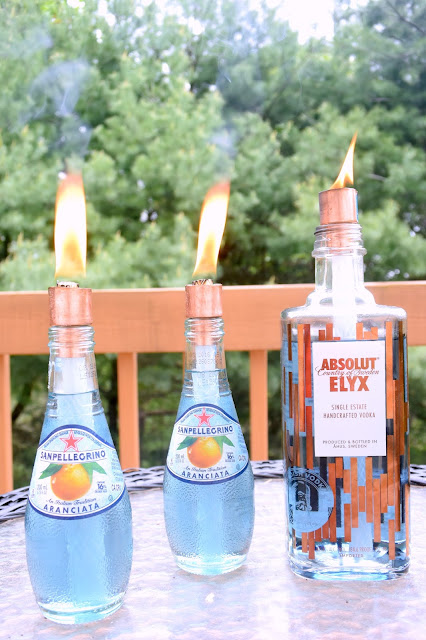 EAT+SLEEP+MAKE: Beverage Bottle Citronella Torches EAT+SLEEP+MAKE: Beverage Bottle Citronella Torches