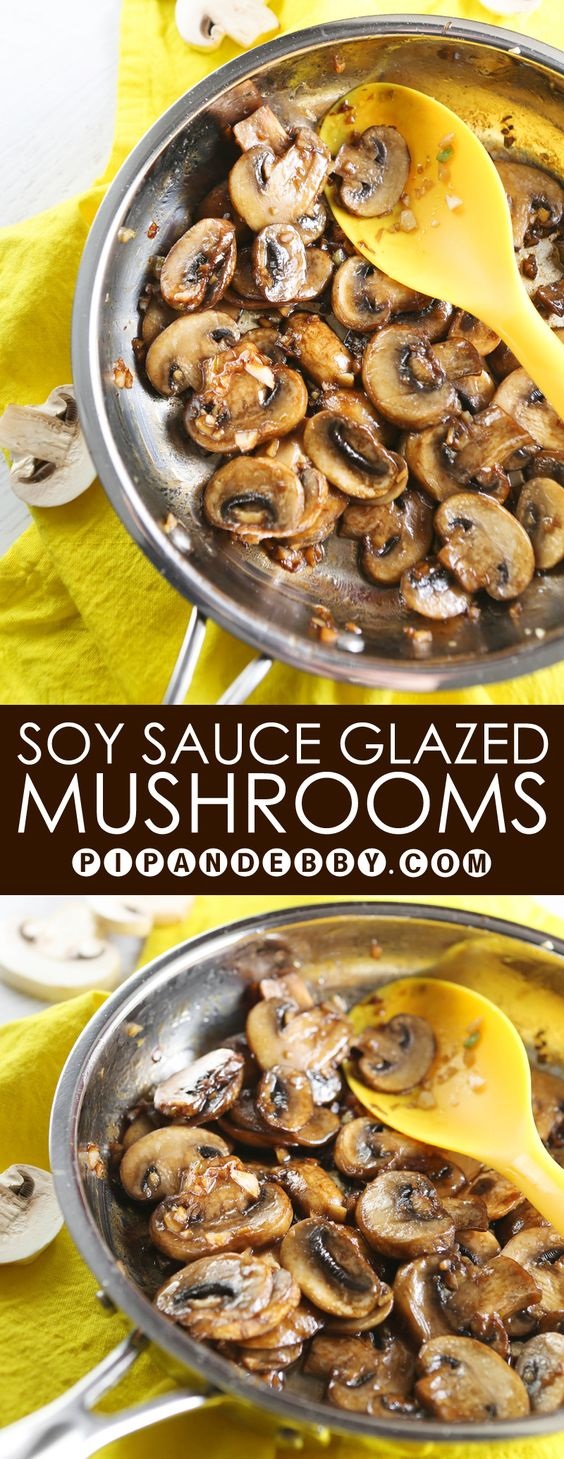 Soy Sauce Glazed Mushrooms