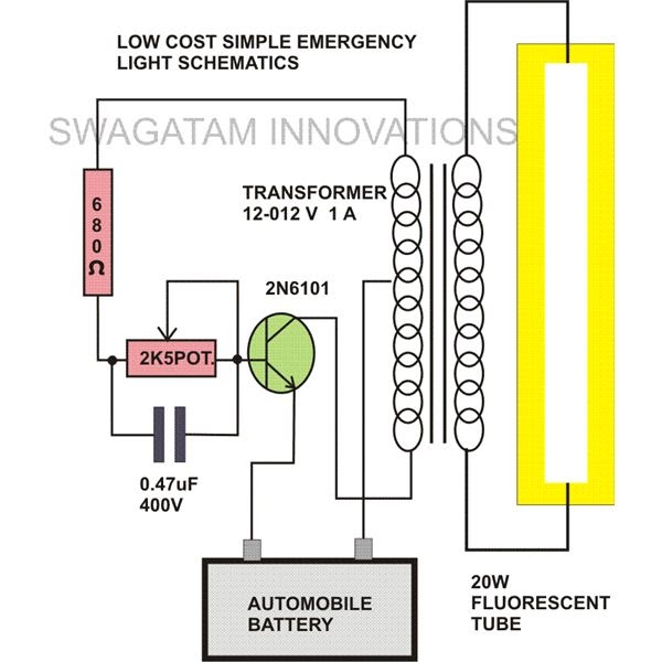 20 Watt Tubelight Emergency Light Circuit Diagram ...