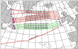 Upper airspace navigational chart