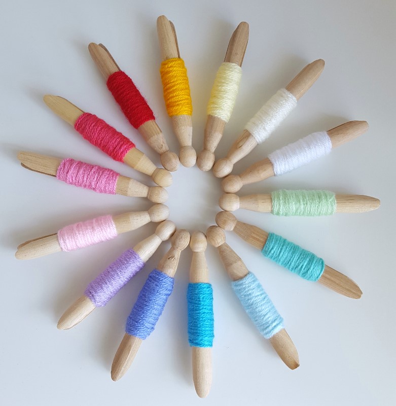 Dinki Dots Craft Yarn Pegs