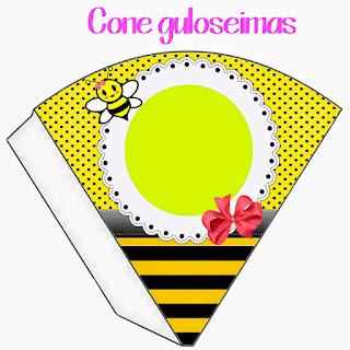Baby Bee Free Printable Mini Kit. Baby Bee Free Printable Cones.