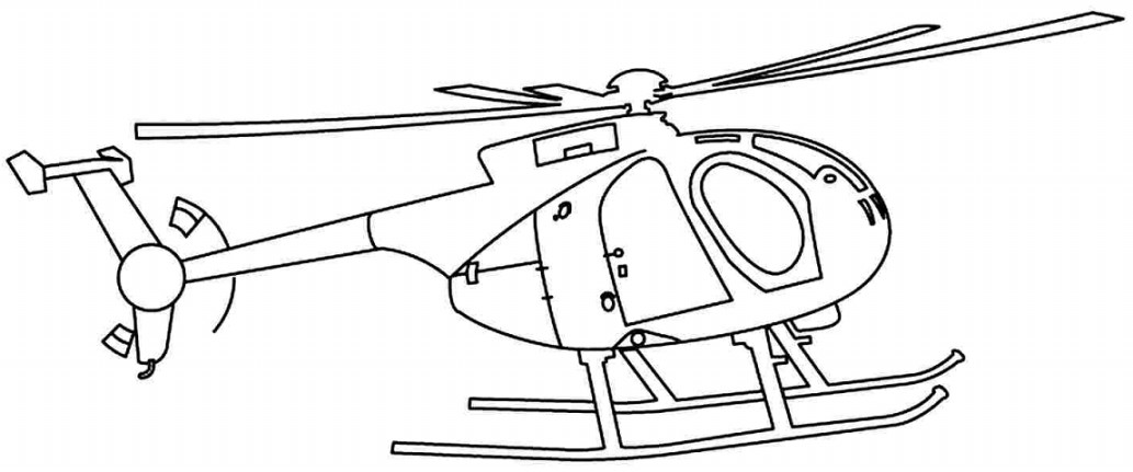 Gambar Mewarnai Helikopter