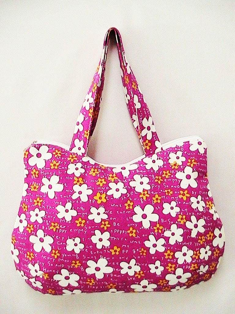 Adorable Handmade Bags: BB2501: PINK DAISY BELLA BAG - RM55+5 POS LAJU