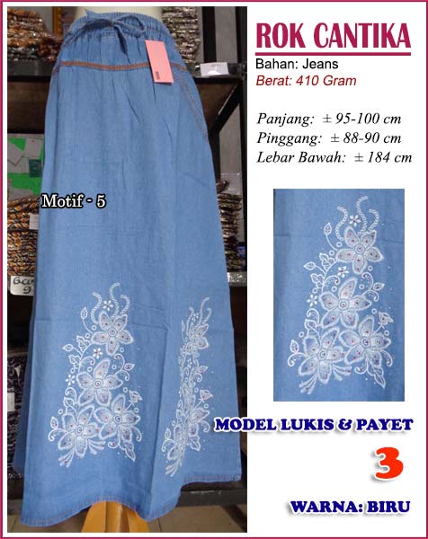 Rok Panjang Model Payet 3 Cantika Biru rok panjang model payet 3 cantika biru