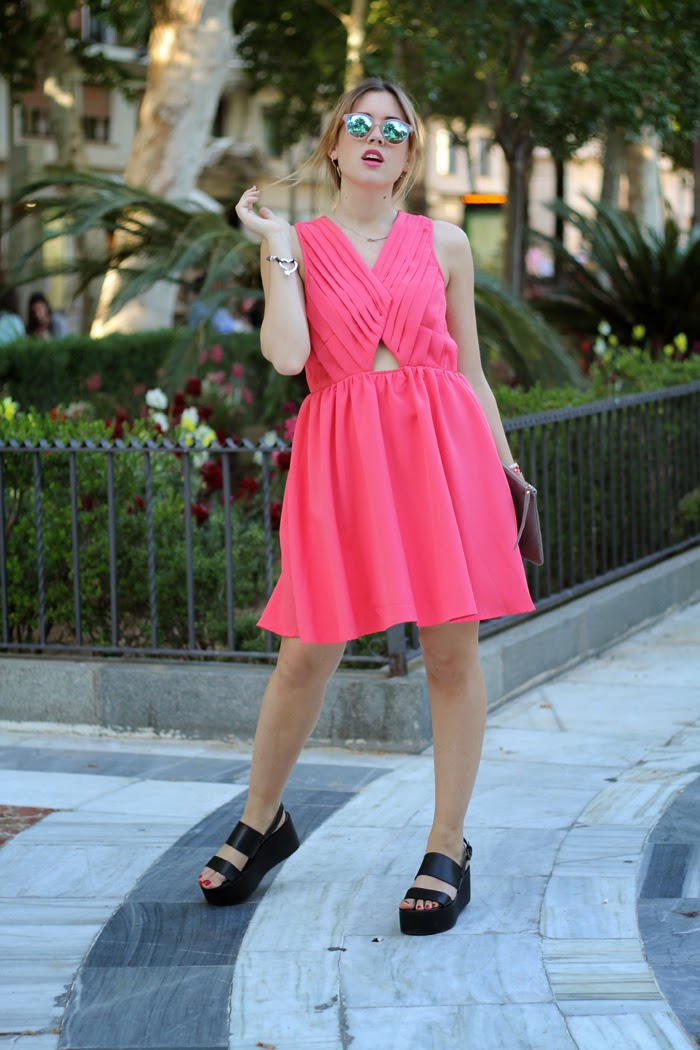 Pink dress for spring