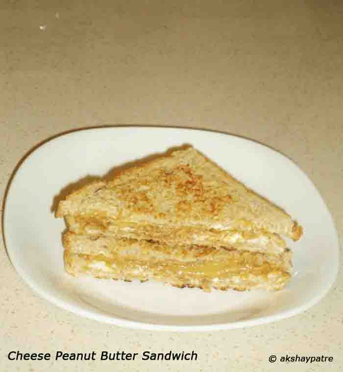 cheese peanut butter sandwich