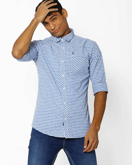 Ghingham Checked Shirt with Patch Pocket