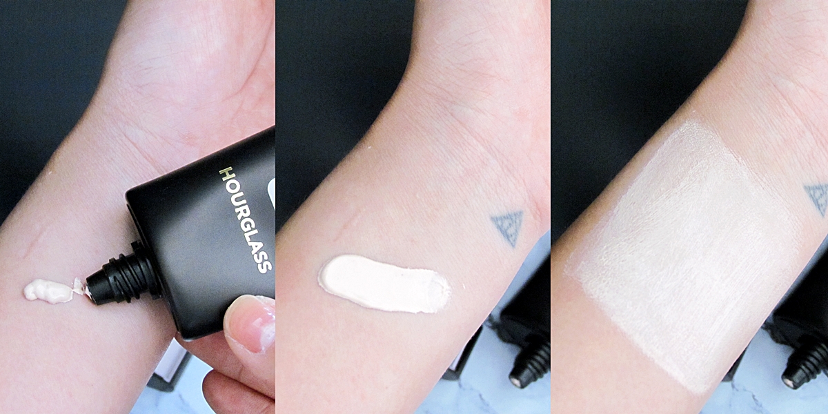 HOURGLASS AMBIENT LIGHT CORRECTING PRIMER REVIEW & SWATCHES NANCY MAC