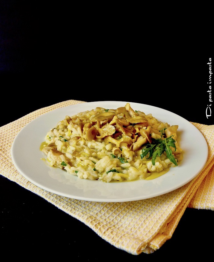 Di pasta impasta Risotto al limone con funghi gialletti e rucola