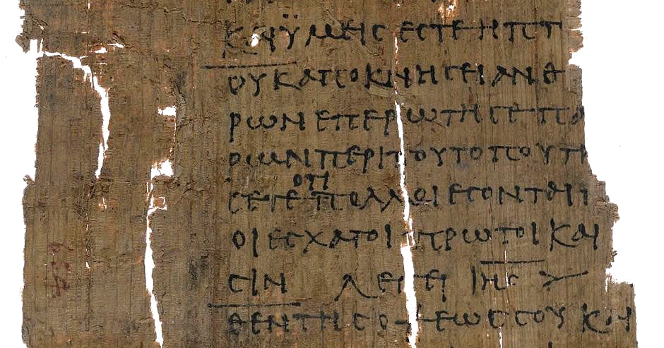 · Manuscritos en el Tiempo · · Papiro de Oxirrinco 654 · P. Oxy. 654