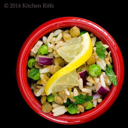 Lentil, Rice, and Pea Salad