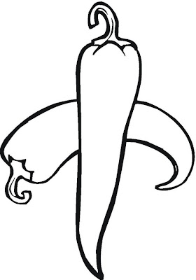 Chilis Fruits Coloring Pages To Kids