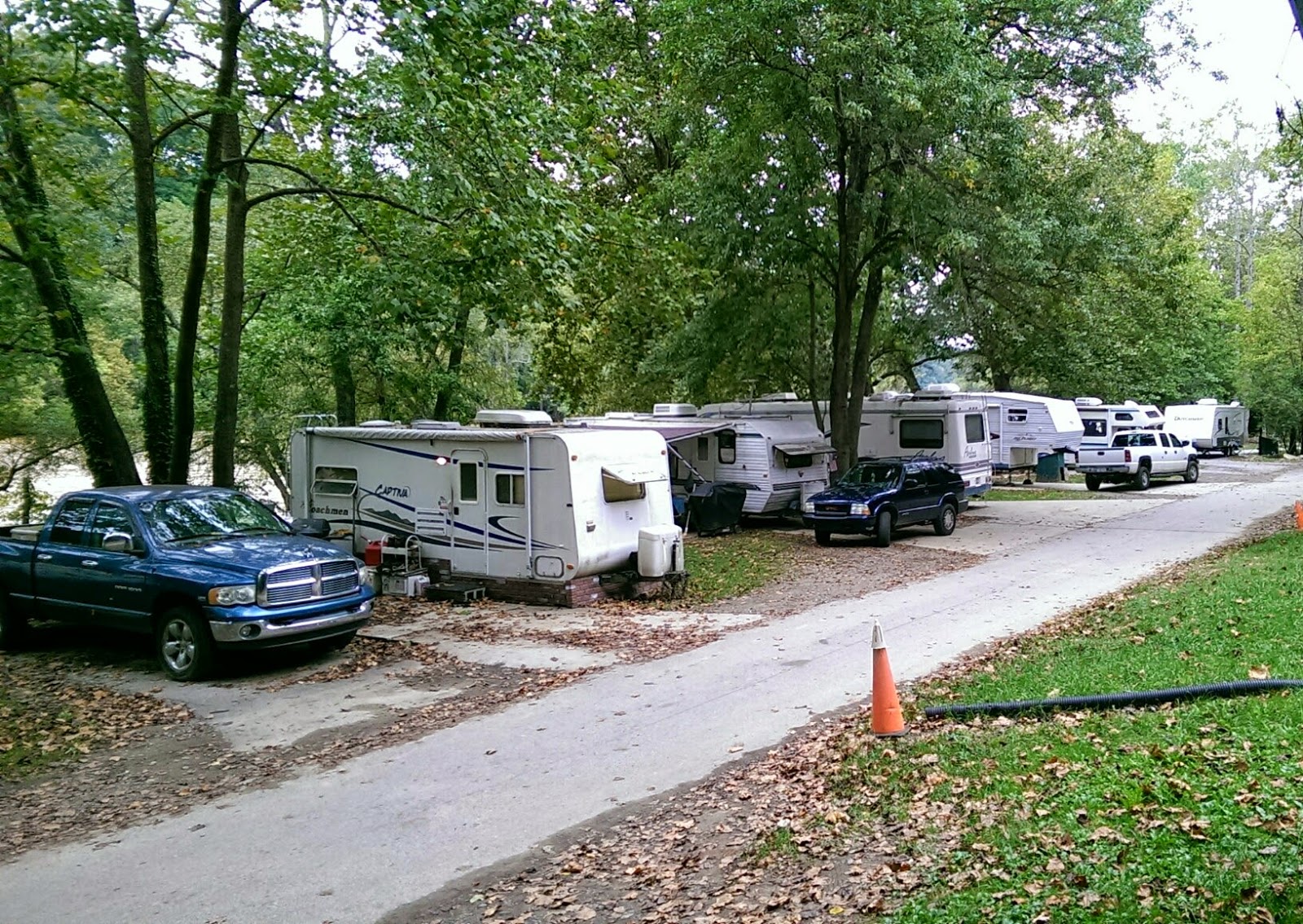 French Broad River Campground Flyin' the Coop
