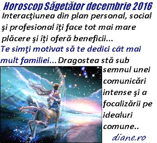 Horoscop decembrie 2016 Sagetator