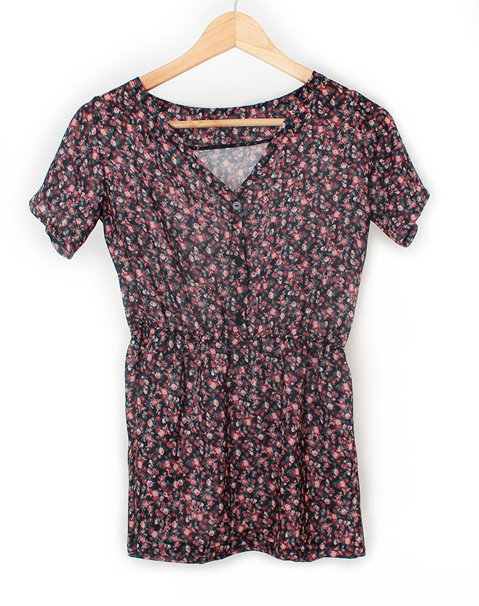 DIY BLUSA CON FRUNCIDO EN LA CINTURA diy-blusa-botones-fruncido-cintura