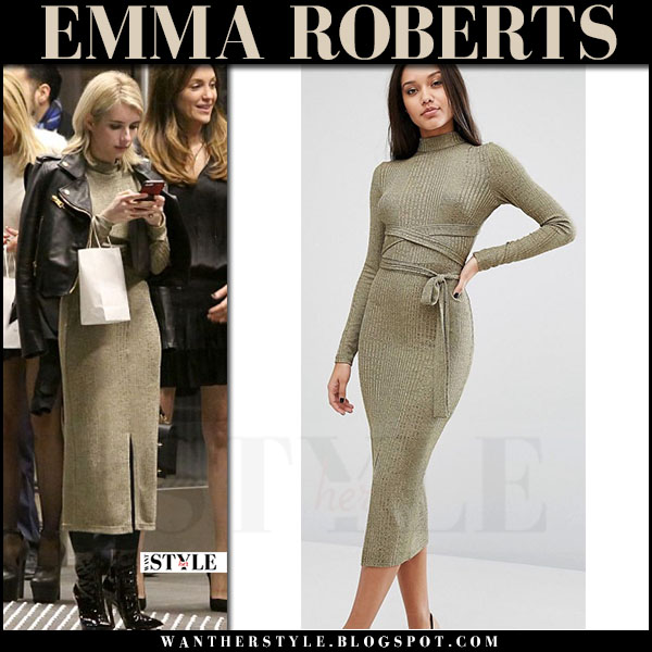 black midi dress with ankle boots