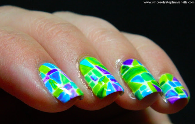 geometric nail art