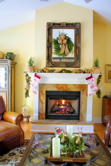 Christmas Mantel-The Comforts of Home-Christmas Edition- How I Found my Style Sundays- From My Front Porch To Yours