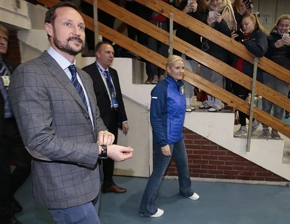 Prince Haakon and Mette Marit watched men's Volleyball Cup 2017 final match at Ekeberghallen Arena