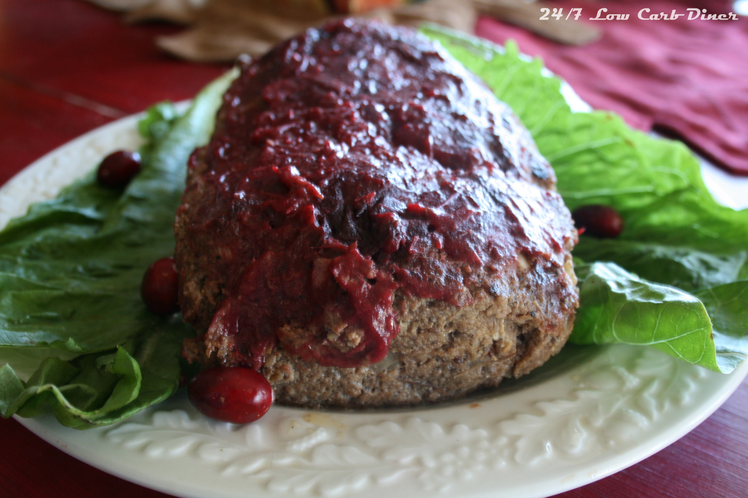24/7 Low Carb Diner Cranberry Glazed Meatloaf