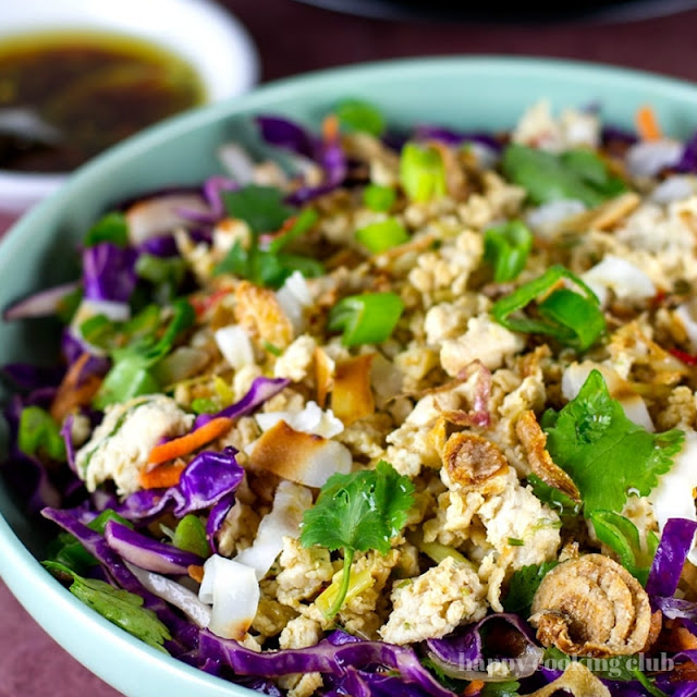 Chicken Larb Salad with Red Cabbage